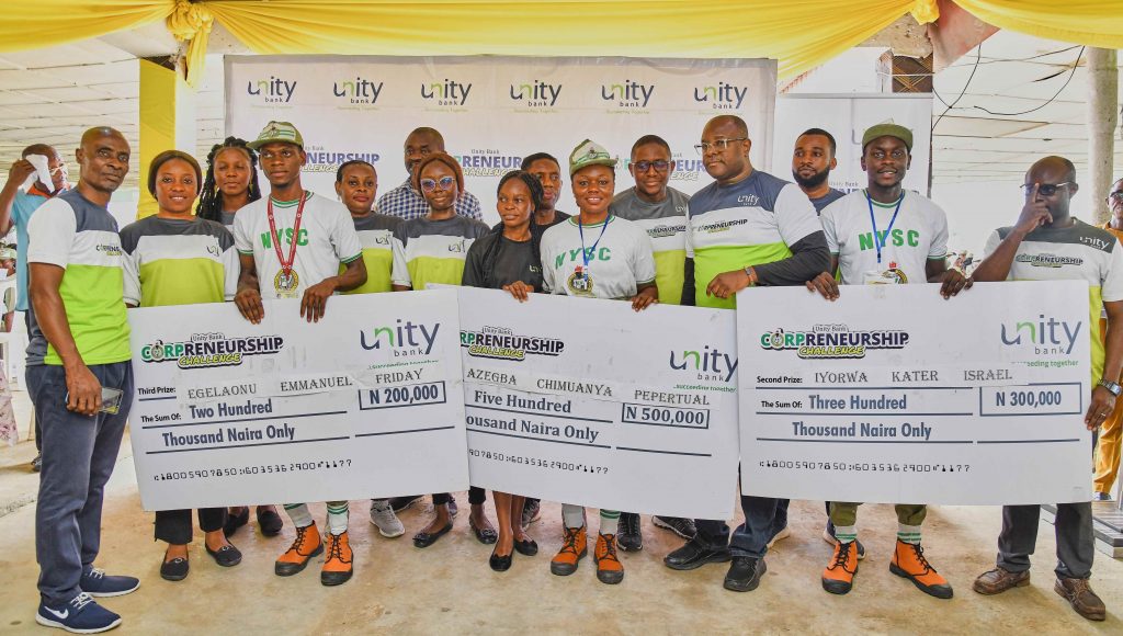 UNITY BANK HOLDS 10TH EDITION OF CORPRENEURSHIP CHALLENGE; AGROPRENEURS,OTHERS WIN N10M BUSINESS GRANT