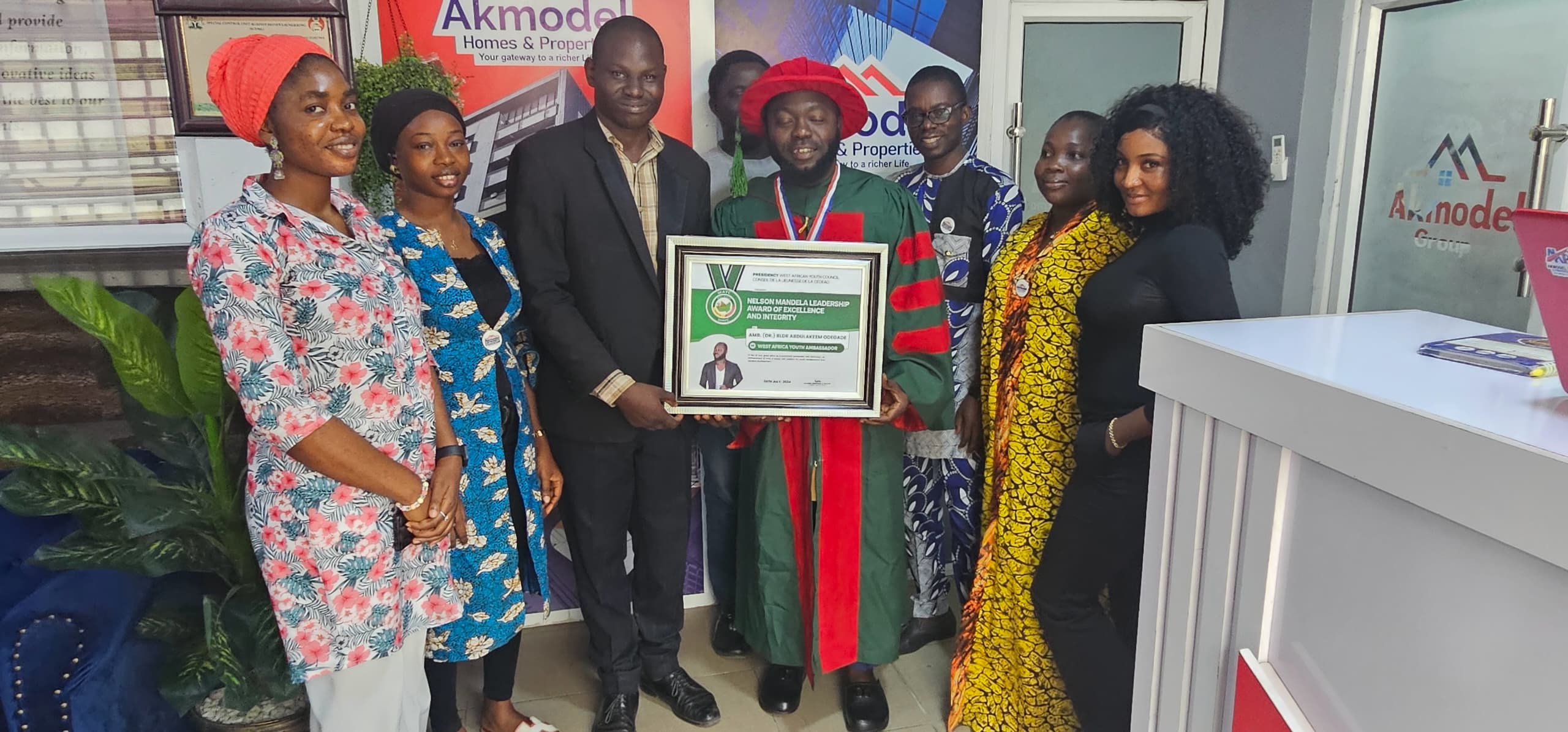 Bldr. (Dr.) Abdulhakeem Odegade, Akmodel MD Appointed As West Africa Youth Ambassador